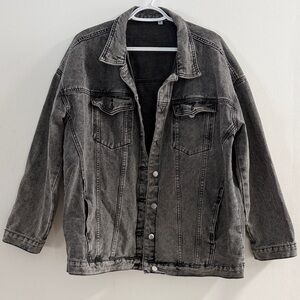 Oversized Black Denim Jacket